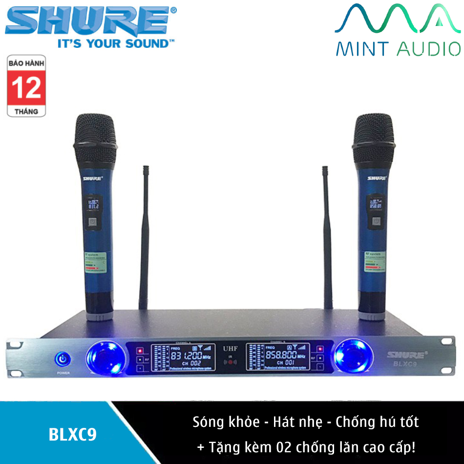 Micro không dây Shure BLXC9 chất lượng tốt giá rẻ - Bảo hành 12 tháng