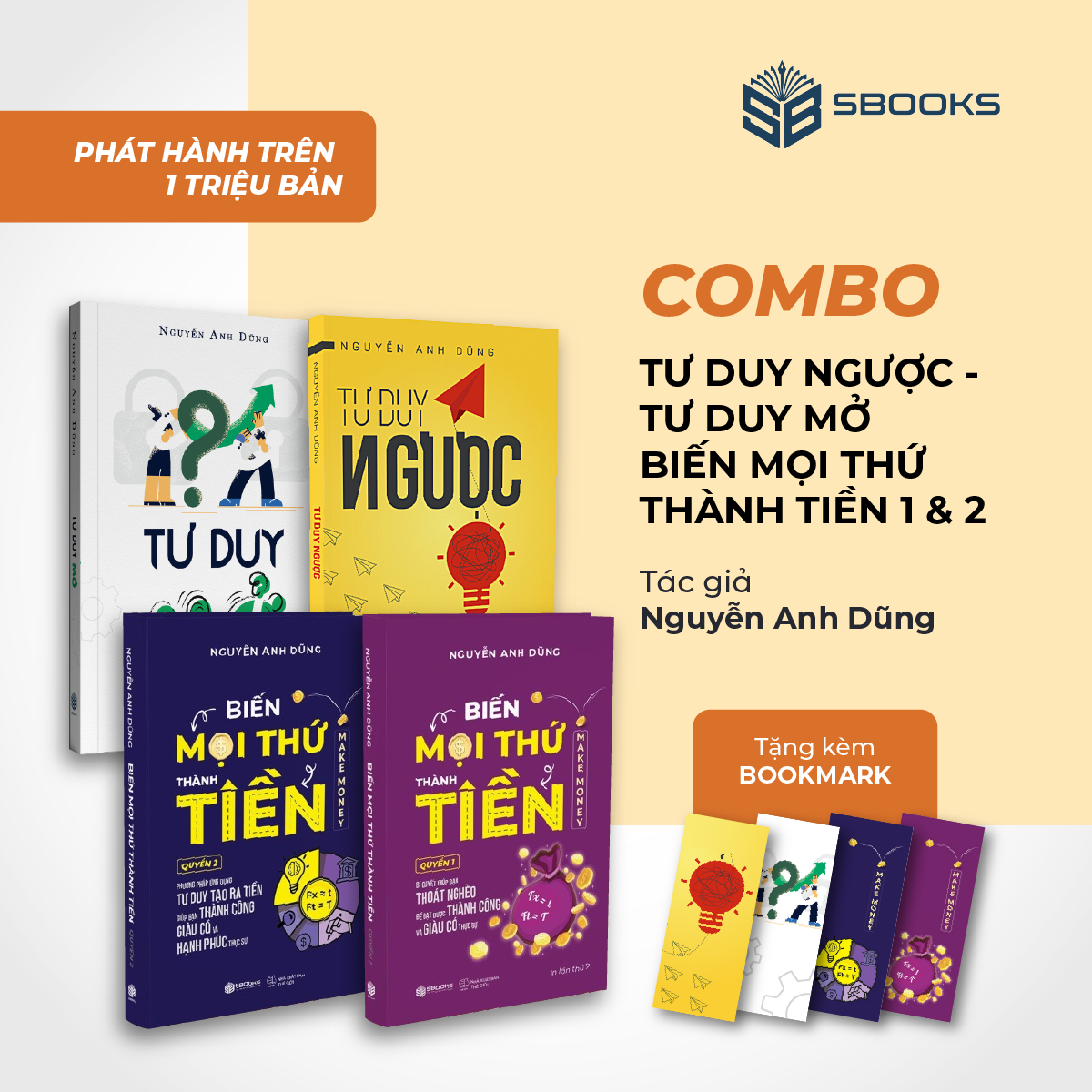 Sách - Combo 4 Cuốn : Tư Duy Ngược + Tư Duy Mở + Biến Mọi Thứ Thành Tiền (Quyển 1 + 2)