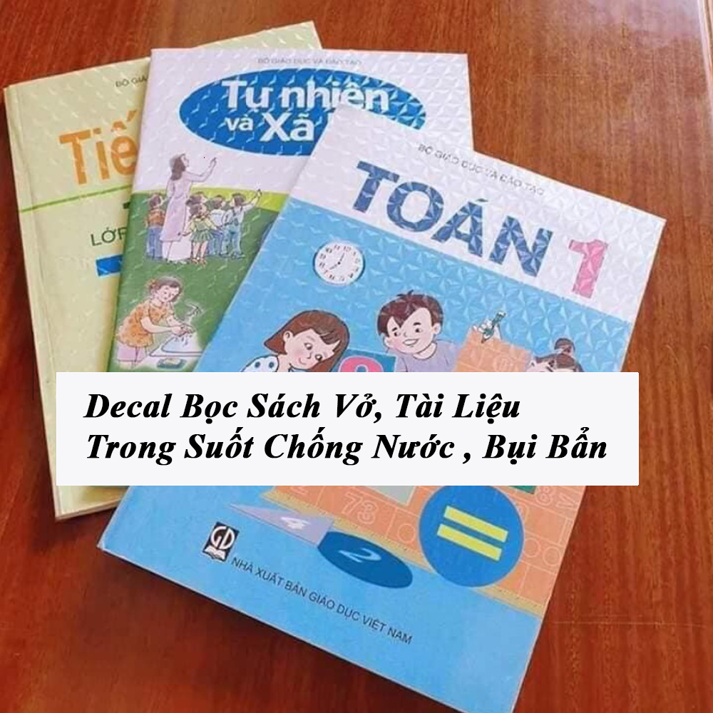 Combo 10 decal bọc sách vở