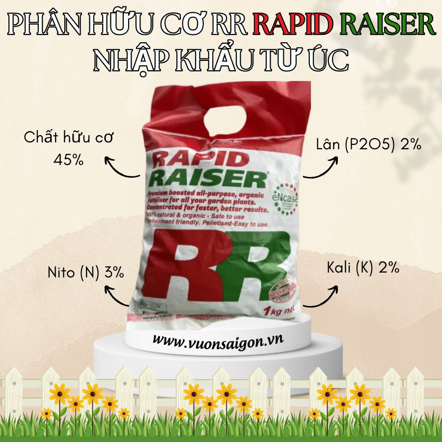 Phân hữu cơ RR Rapid Raiser nhập khẩu từ Úc