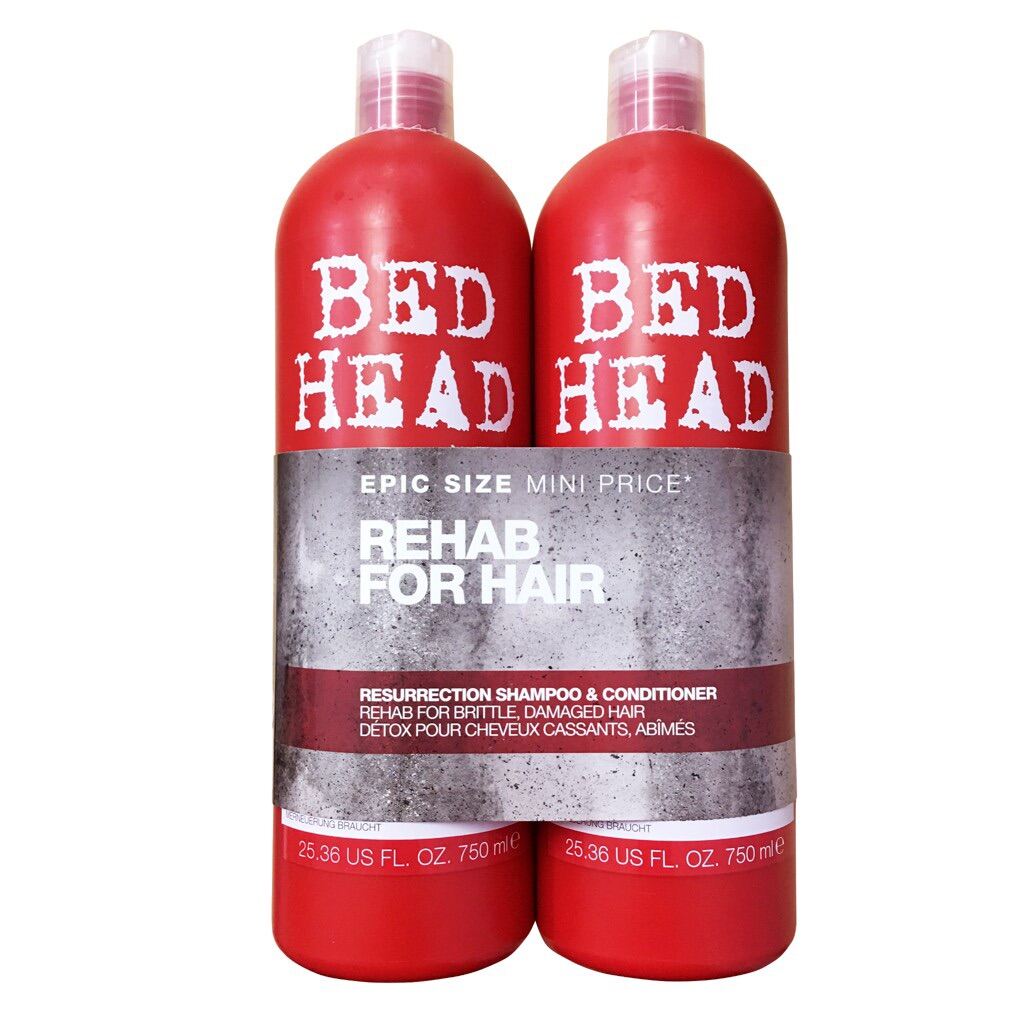 Cặp dầu gội dầu xả Phục Hồi Cấp Độ 3 Bed Head TIGI  Màu Đỏ 750ml+750ml