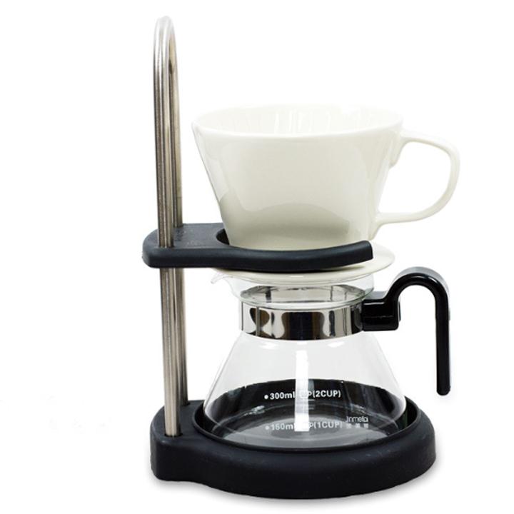 Bộ bình pha cafe bằng giấy lọc Drip coffee 400ml kèm giá inox