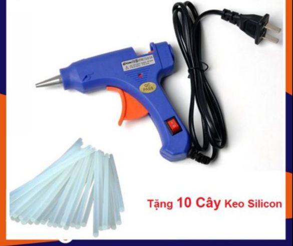 Súng bắn keo mini, dụng cụ làm thủ công, dùng keo nến,TẶNG KÈM 10 CÂY KEO NẾN