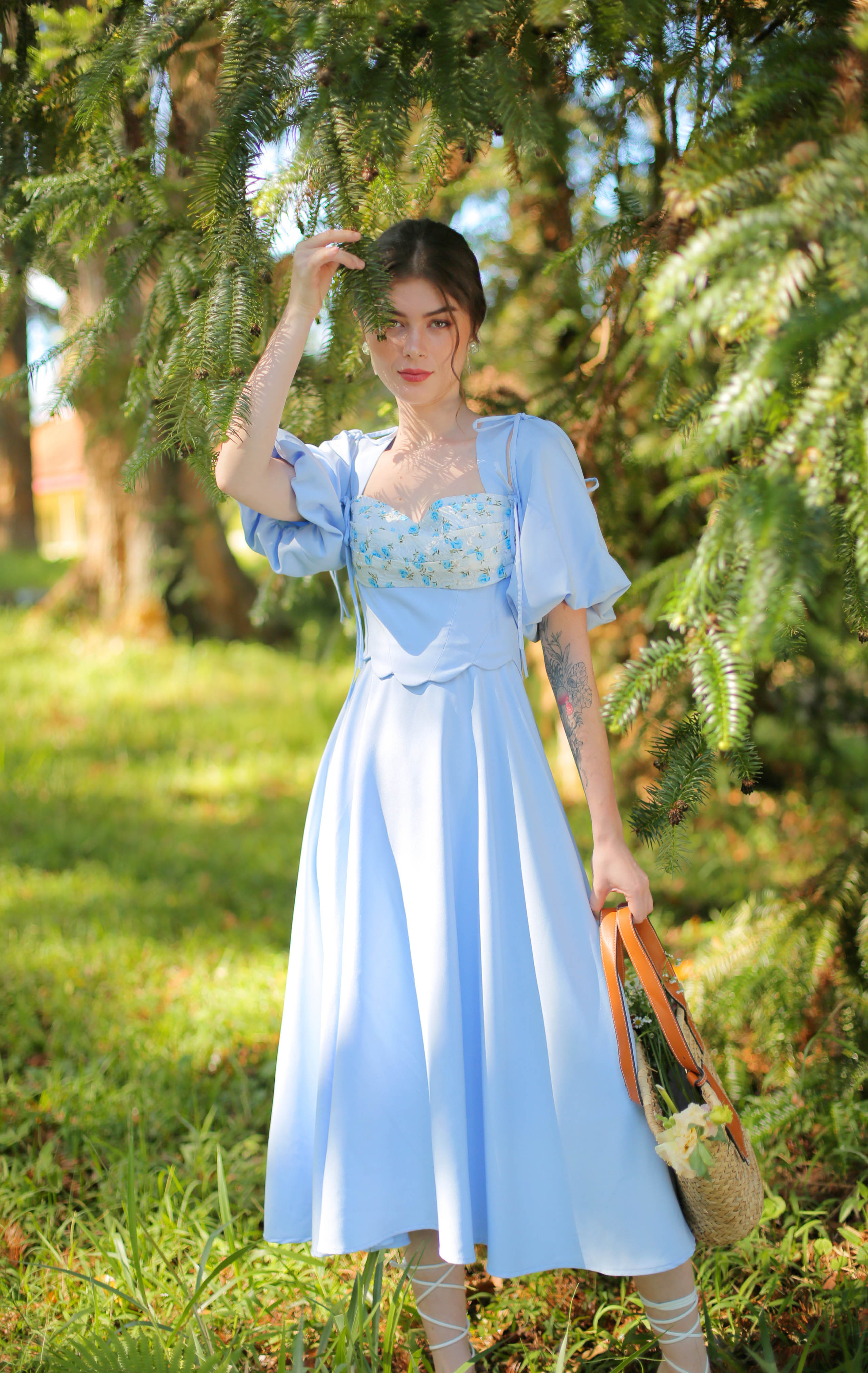 Váy vintage mùa thu phong cách Trung Cổ phối ren - Vintage Petals