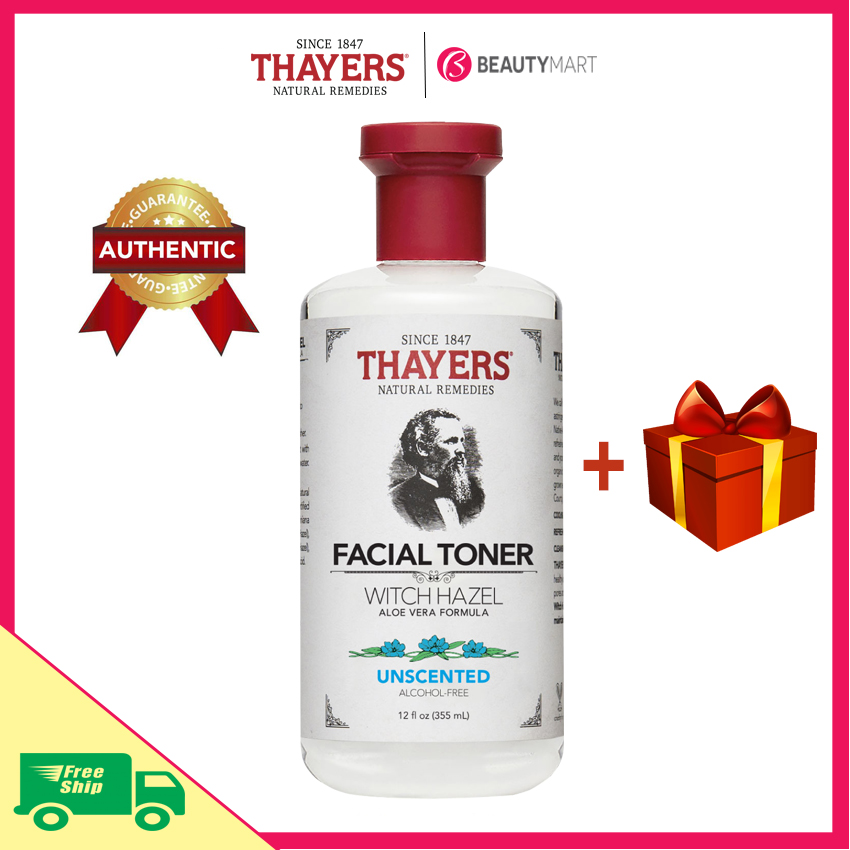 [Freeship+Tặng quà] Nước hoa hồng cho da dầu mụn Thayers Unscented 355ml chính hãng Mỹ - BeautyMart