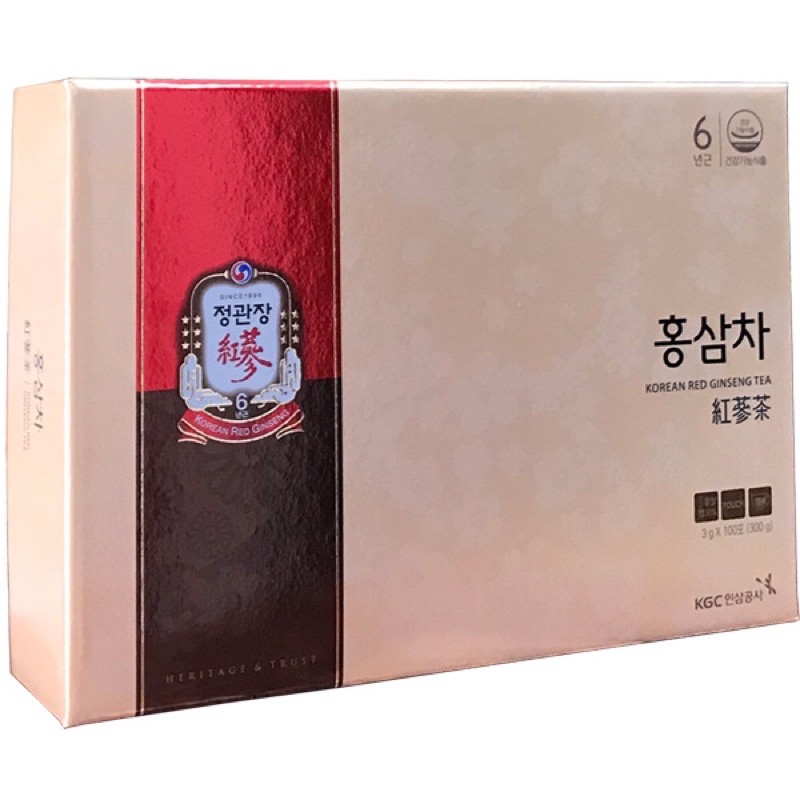Trà hồng sâm kgc hàn quốc 100gói x3g, trà sâm, pp sâm yến 3a
