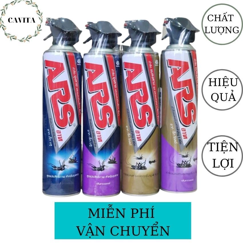 [FreeShip] Bình Xịt Côn Trùng ARS Thái Lan CAVITA giúp đuổi và diệt côn trùng gián, kiến, muỗi hiệu quả, nhanh chóng, tiện lợi-600ml (Màu ngẫu nhiên)