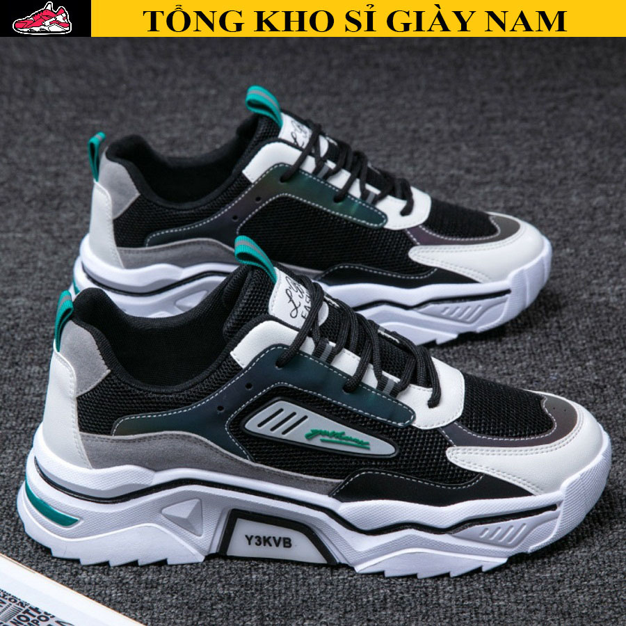 Giày Thể Thao Nam Sneaker Tăng 5Cm Chiều Cao, Đế Tổng Hợp Độ Bền Cao, Kiểu Dáng Cá Tính Cực Ngầu, Xu Hướng 2021 Taiki - GN90