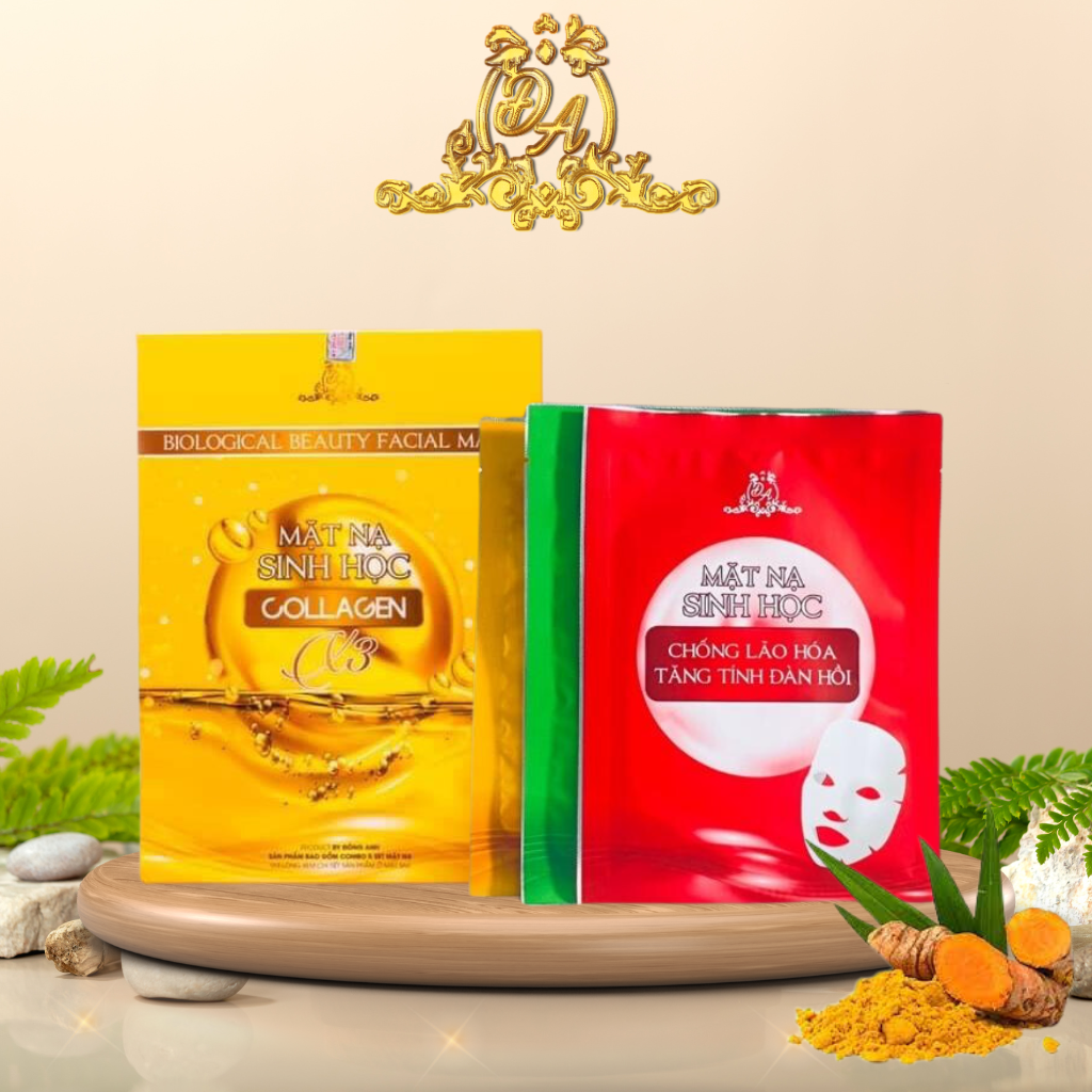 Mặt nạ sinh học collagen x3 mặt nạ cấp ẩm dưỡng da căng bóng mỹ phẩm đông anh chính hãng hộp 5 miếng