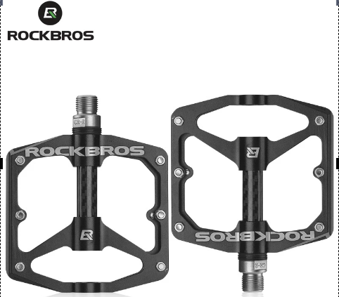 ROCKBROS Bàn Đạp Xe Đạp Leo Núi, Bàn Đạp Xe Đạp Hợp Kim Nhôm Siêu Nhẹ Vòng Bi DU Kín Rỗng, Đế Chống Trượt Phụ Tùng Xe Đạp Phẳng