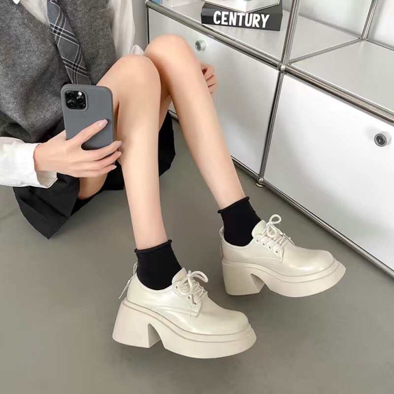 Bốt buộc dây cổ siêu thấp kèm hình thật