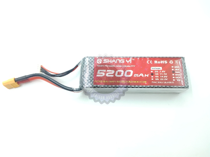 Pin lipo sangyi 11.1v 3s 5200mah 45c