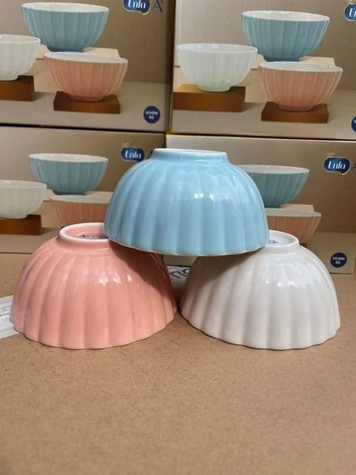 Bộ 3 chén sứ sò Donghwa quà Enfa