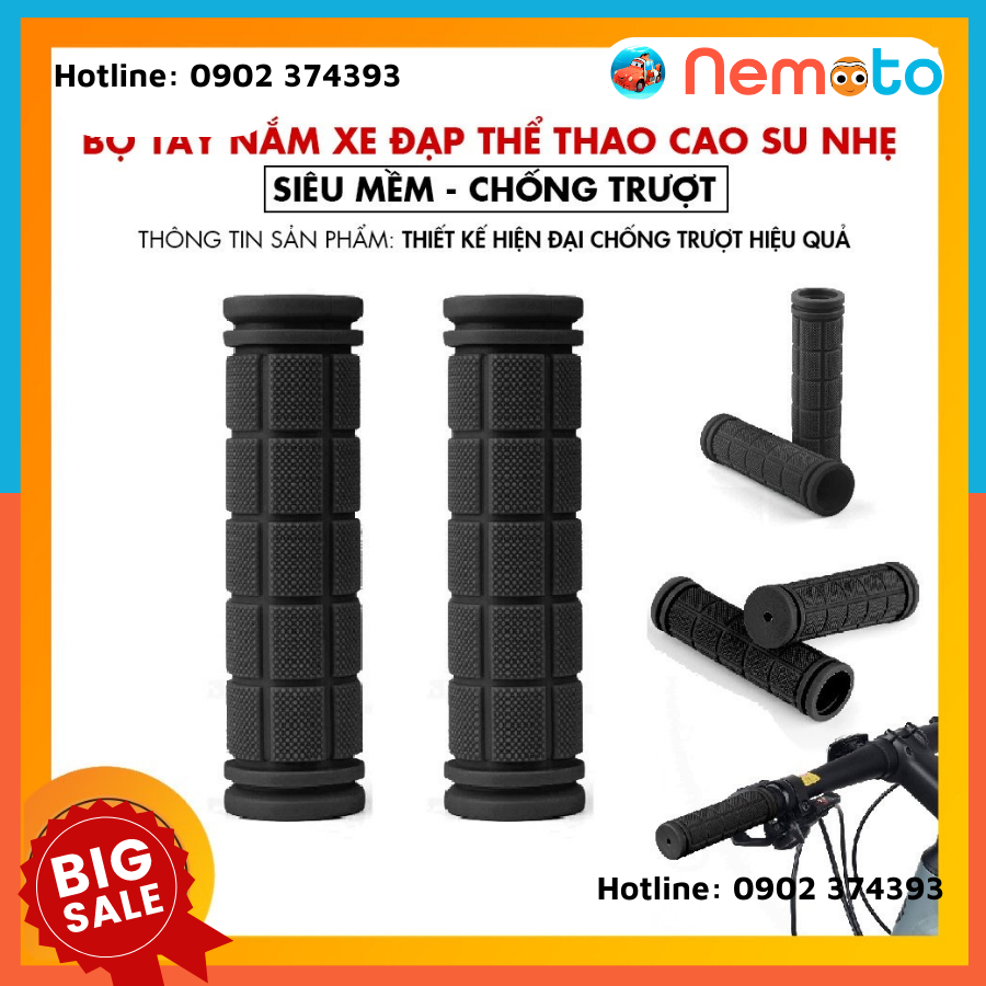 Tay nắm xe đạp Thể Thao chất liệu cao su siêu nhẹ AB109 - Thiết kế hiện đại
