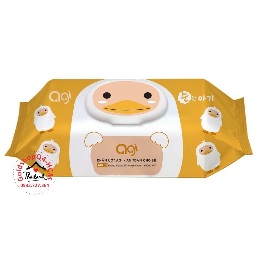 COMBO 10 GÓI KHĂN ƯỚT AGI 100 TỜ KHÔNG MÙI