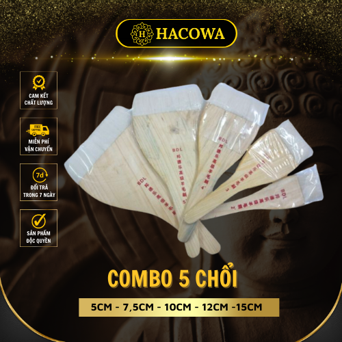 Chổi dặm vàng lông dê đủ size, chất lượng lông mềm, chống xước bề mặt vàng, có thể dùng để quét keo, quét phủ bảo vệ, vệ sinh vàng, dặm vàng