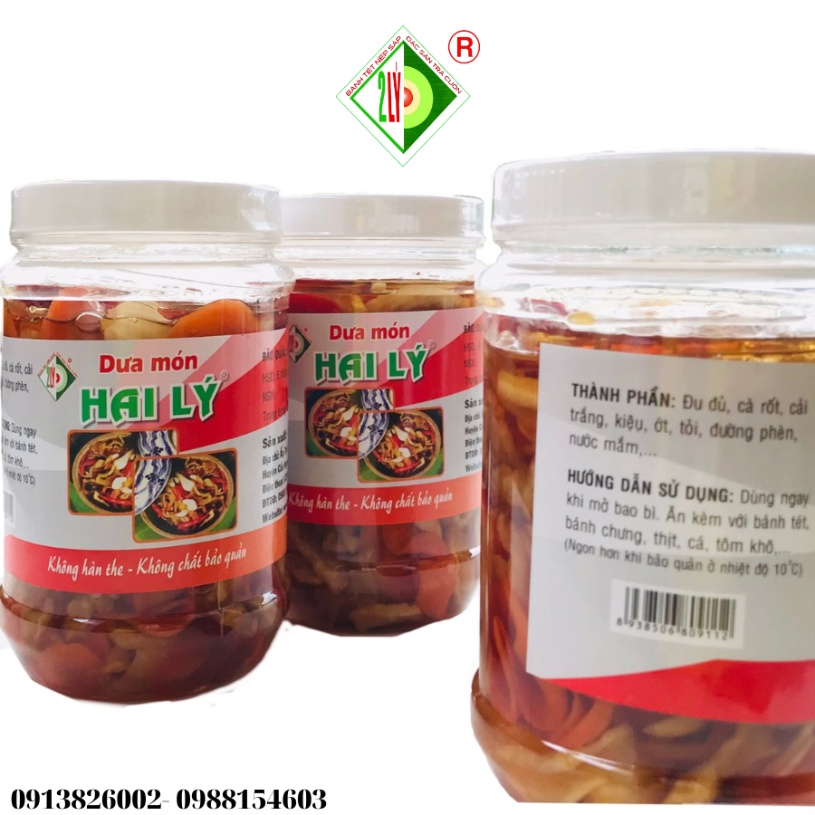 Dưa món [bánh tét trà cuôn hai lý tại trà vinh]