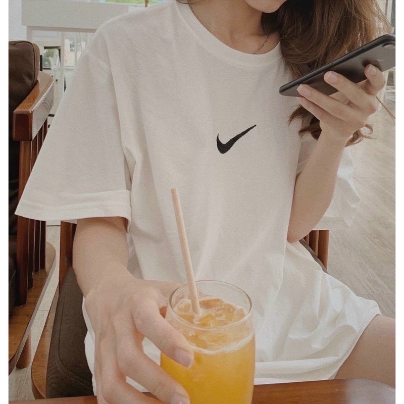 Áo thun phông nam nữ Free size tay lỡ form rộng in DẤU TICK Unisex