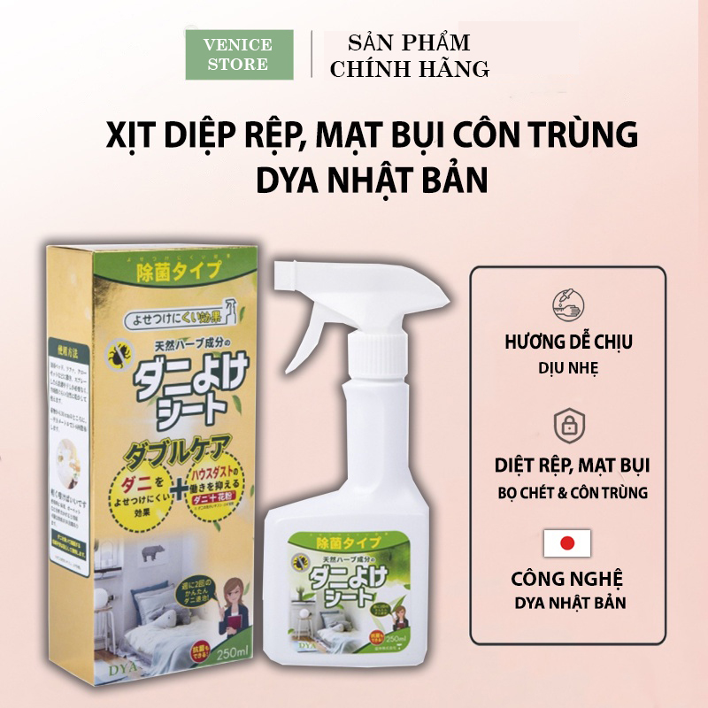 Bình xịt rận giường, rệp, ve, bọ chét DYA Nhật Bản dung tích 250 ml
