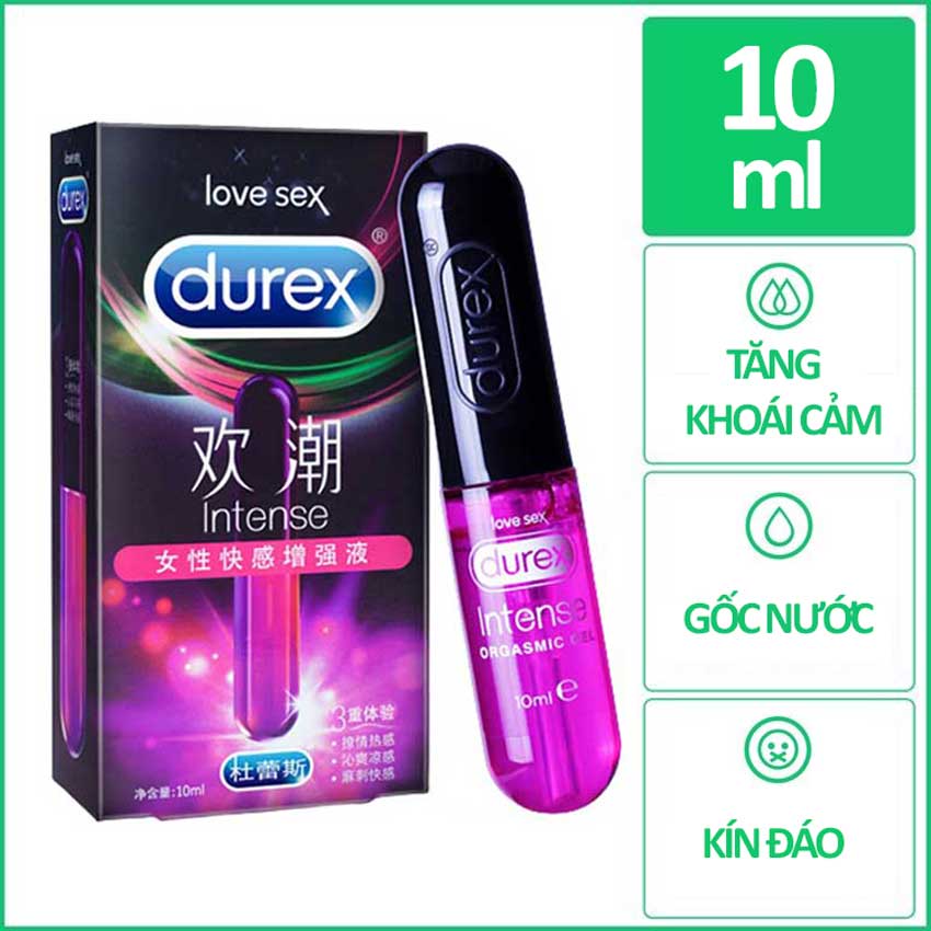 Gel bôi trơn Durex Intense Orgasmic gốc nước tăng khoái cảm cho nữ 10ml
