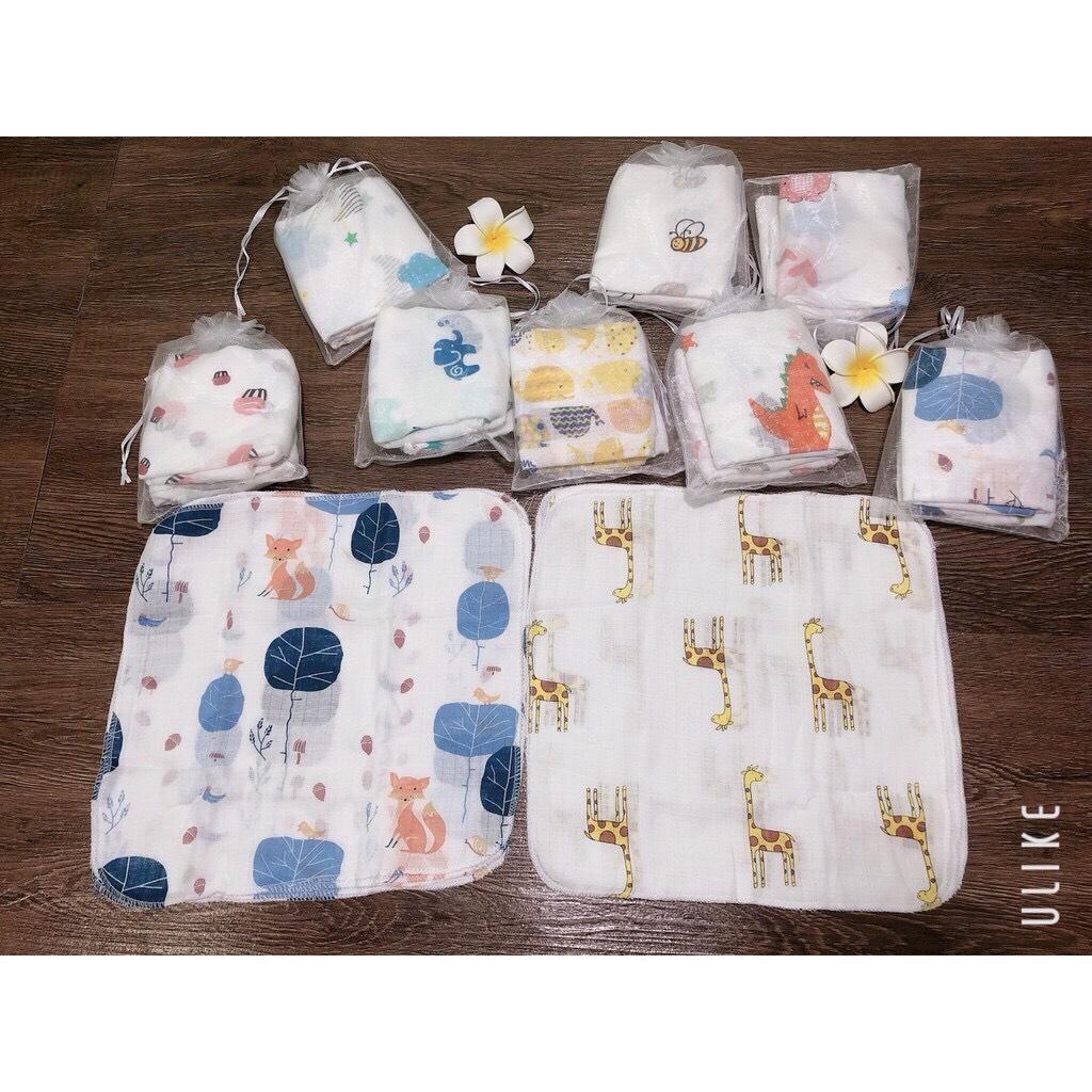 Túi 10 khăn xô sữa aden 29*29cm K475