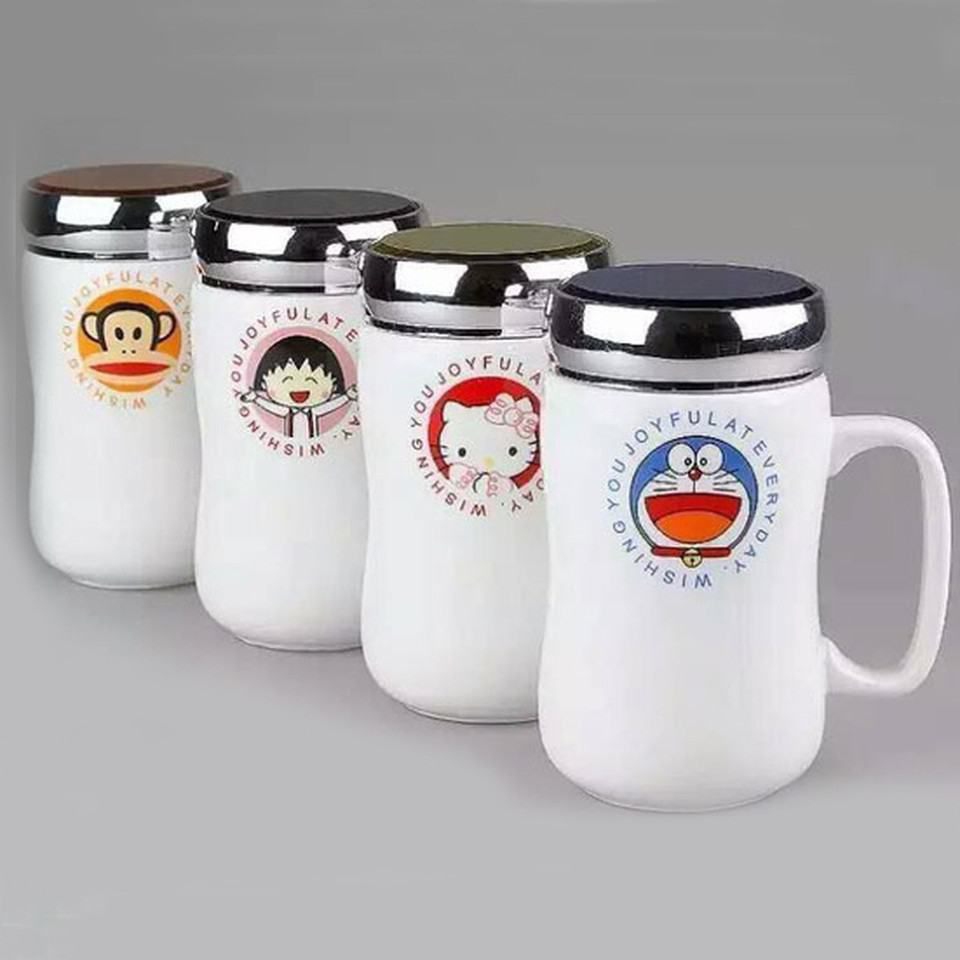 Ly cốc sứ giữ nhiệt có nắp tráng gương hàng cao cấp - cốc sứ giữ nhiệt có nắp tráng gương cao cấp - ly sứ giữ nhiệt 400ml - cốc sứ uông nước có nắp tráng gương cốc sứ giữ nhiệt nắp gương cao cấp