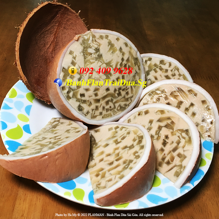 "đặc sản sài gòn" - rau câu bánh flan trái dừa