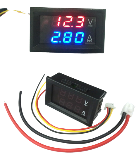 Đồng hồ led đo điện áp và dòng điện dc 100v 10a / 50a. vôn kế - ampe kế