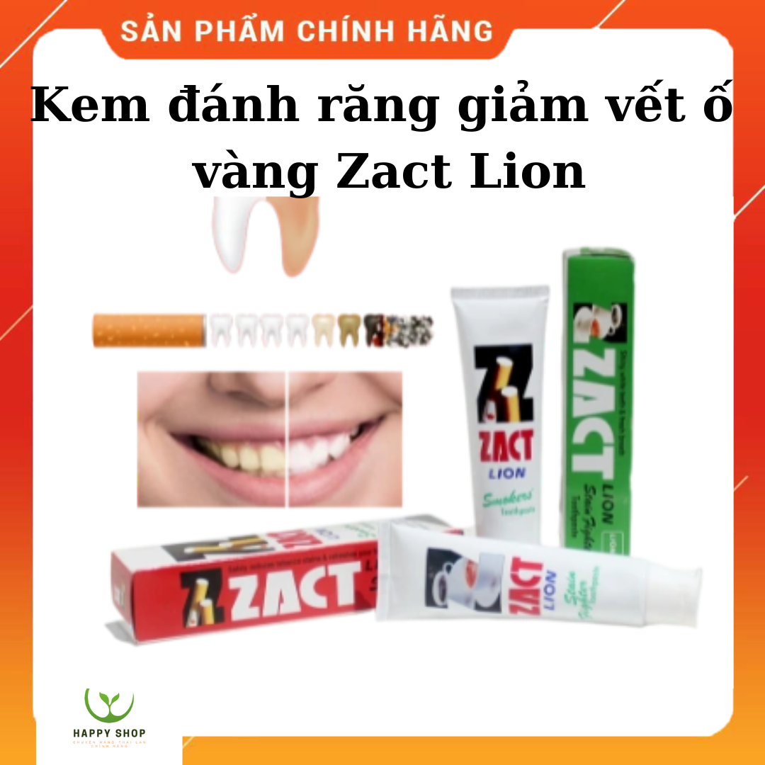 Kem đánh răng dành cho người hút thuốc Zact Lion Thái Lan HappyShop9