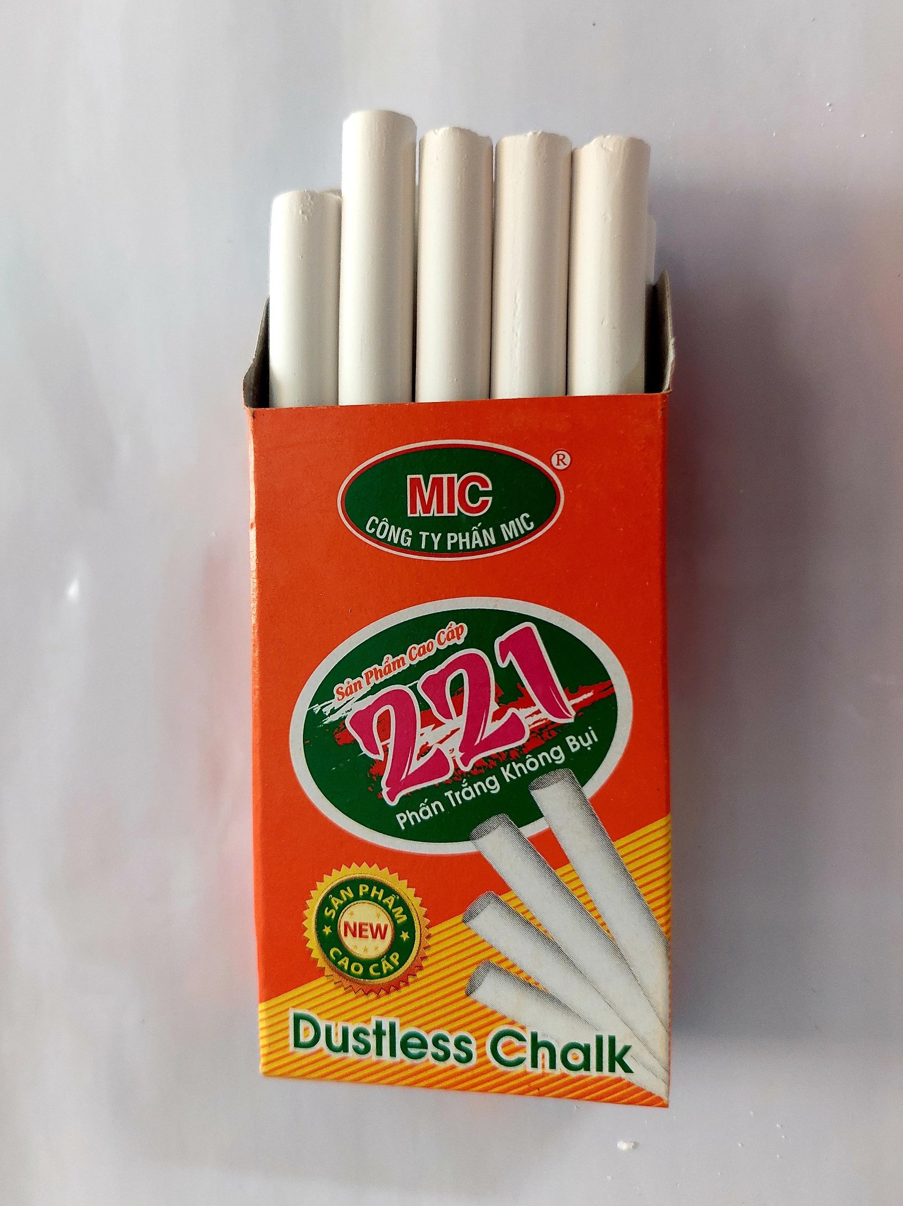 Dụng cụ Học Sinh - Phấn Mic không bụi hộp (10 Viên)