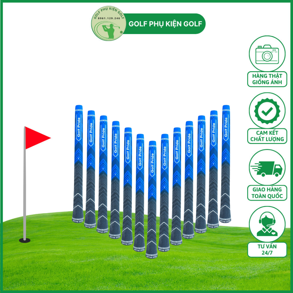 Combo 10 grip golf tay cầm gậy golf- tay nắm gậy golf chất liệu cao su quà tặng 01 dao cắt chuyên dụng