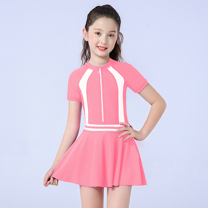 Bộ đồ bơi bé gái kèm váy rời cho bé đi bơi mùa hè HAB2004