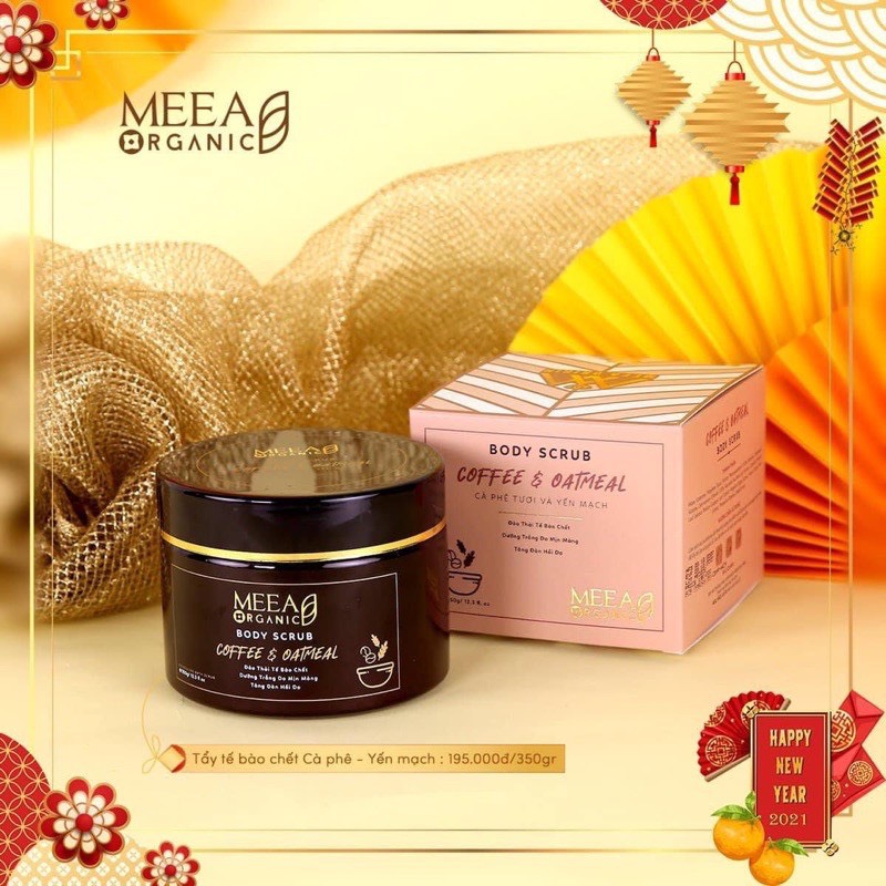 Tẩy kỳ tế bào chết meea cà phê tươi yến mạch 350gr