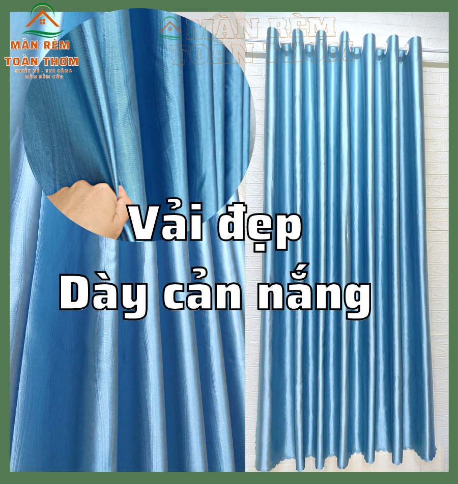 Rèm cửa sổ chống nắng , rèm cửa chất liệu vải gấm, vải trang trí decor phòng , màn rèm toàn thơm