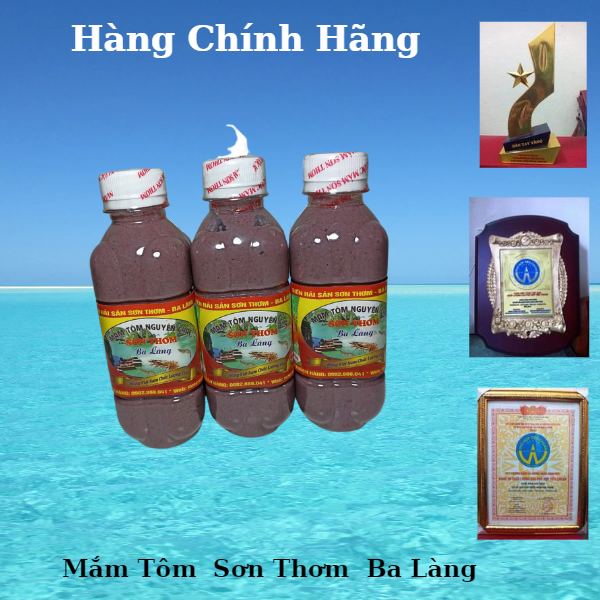 Com bo 3 Mắm Tôm Sơn Thơm Ba Làng nguyên liệu nấu và gia vị nước chấm