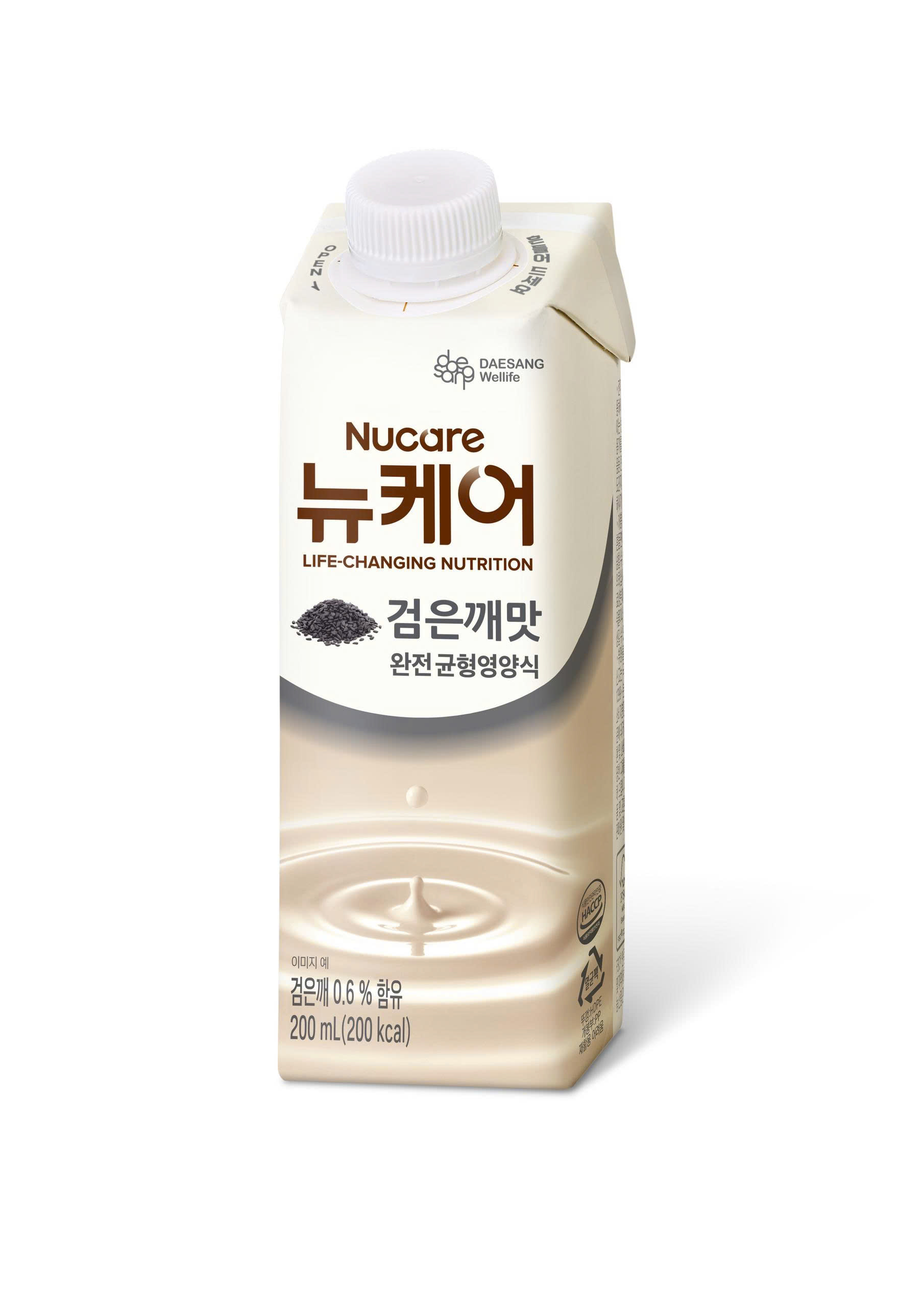 Nucare Nutritional Drink with Black Sesame Flavor (Nucare Black Sesame) Daesang Wellife - 200ml