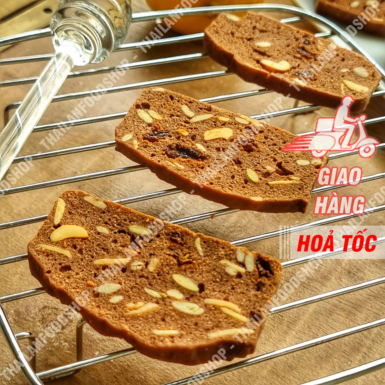 Bánh biscotti nguyên cám ngủ cốc vị chocolate - lon 300gr