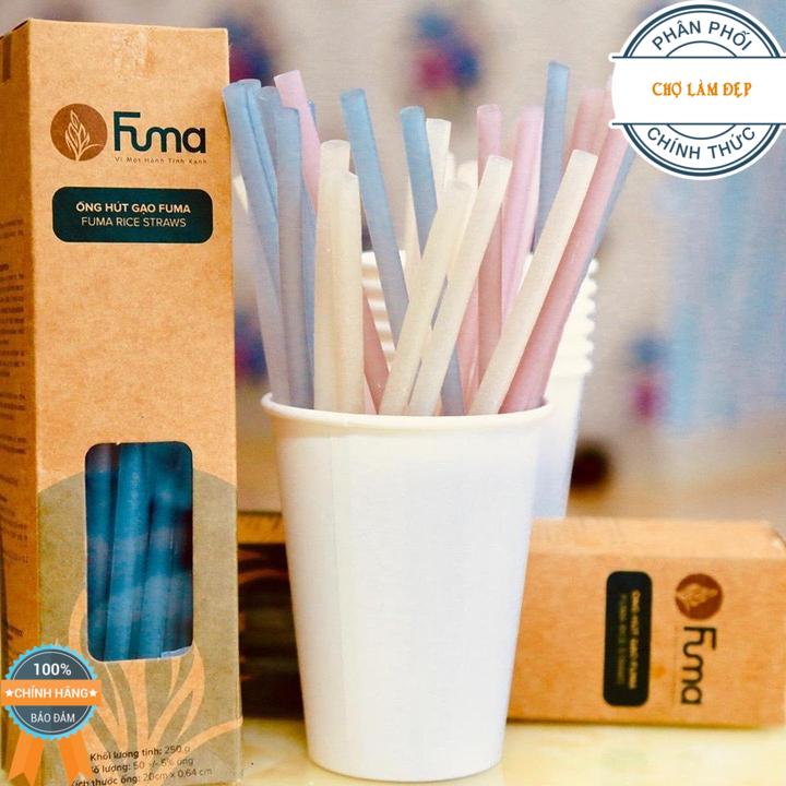 Ống Hút Gạo Fuma 100% nguyên liệu tự nhiên – an toàn sức khoẻ 250g (khoảng 50 ống)