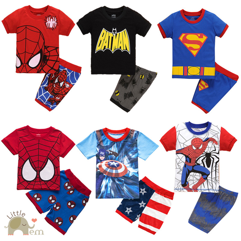 Bộ đồ bé trai cộc tay Cotton - Siêu nhân