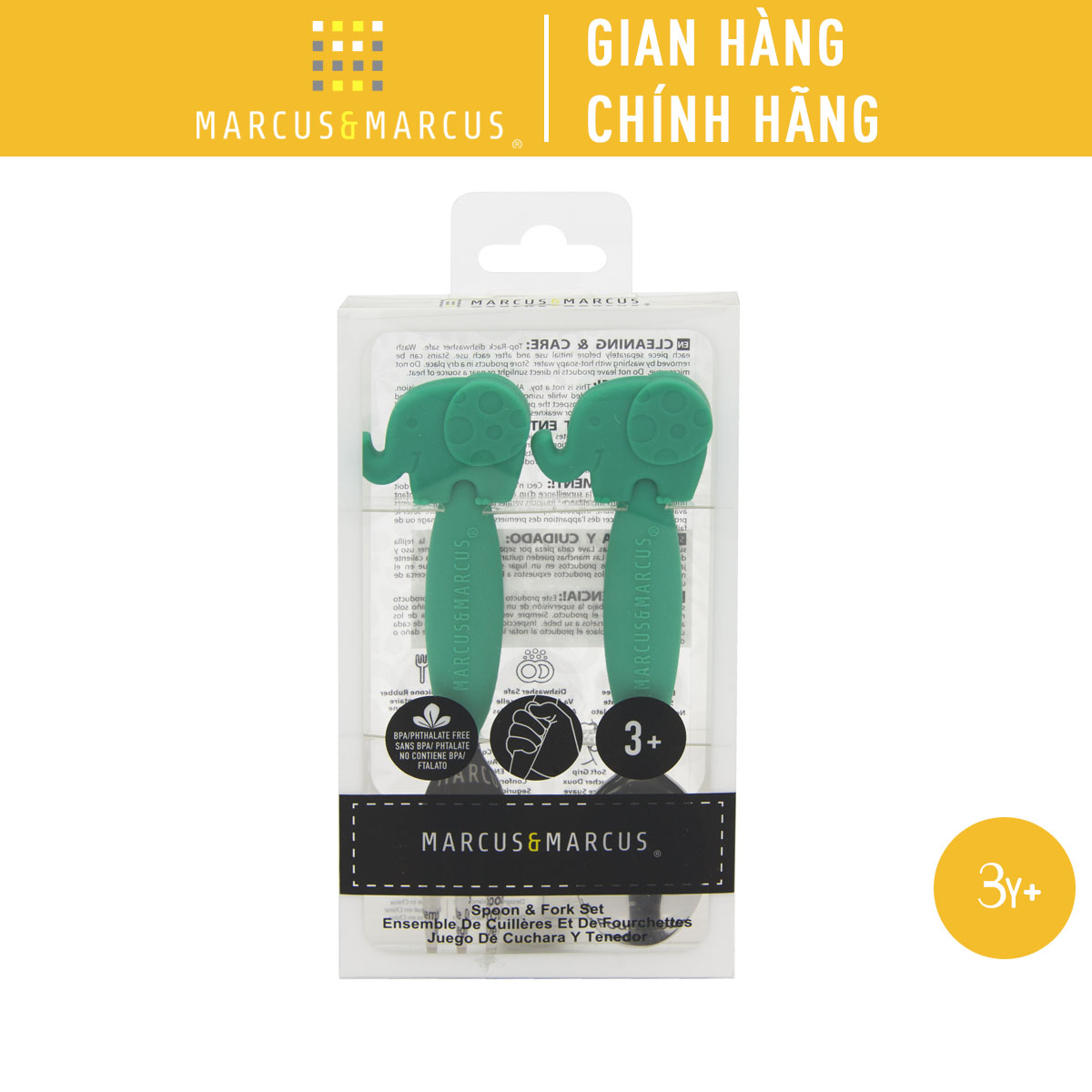 Bộ thìa nĩa ăn dặm cho bé Marcus & Marcus, từ 3 tuổi - Ollie