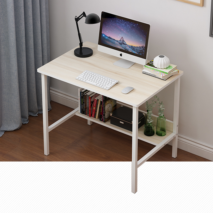 Bàn làm việc, bàn để máy tính chân sắt kiểu dáng hiện đại kích thước 80x40x74cm