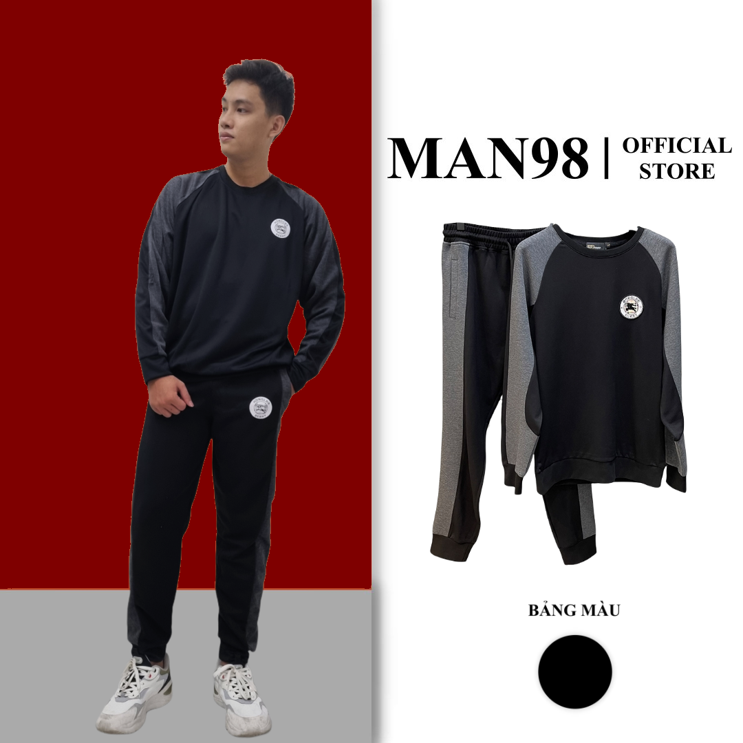 Bộ nỉ nam dài tay - bộ thể thao nam thu đông m13