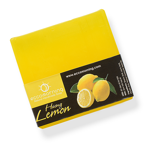 Xà Bông Thiên Nhiên Handmade eccomorning Hình Vuông Hương Chanh - Lemon Soap