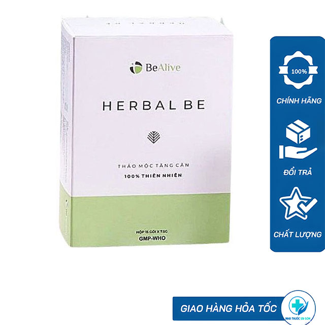 Tăng cân thảo mộc Cường Anh mẫu mới cao cấp BeAlive HERBAL BE chính hãng, Tăng cân Cường Anh Tăng cân Herbal Be