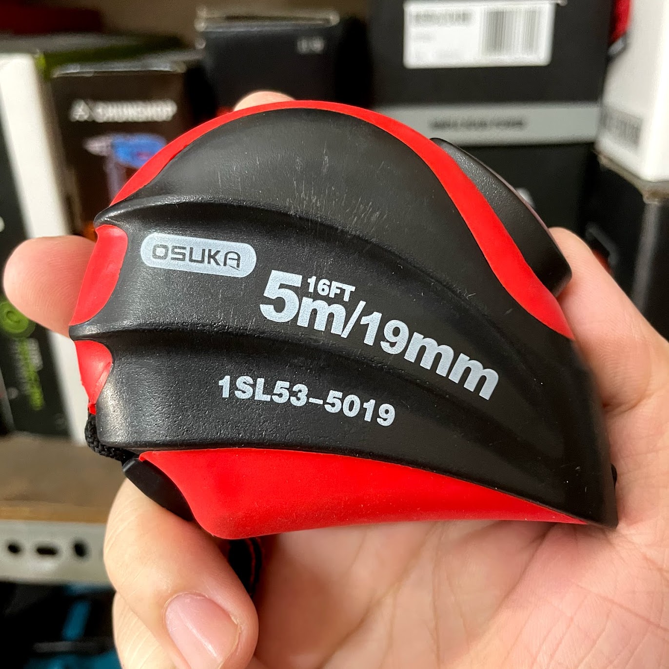 Thước cuốn nhựa 2 mặt Lỗ Ban 7.5m bản lớn 25mm Osuka chống va đập/ Thước kéo 7.5m/ 5m, thước cuộn 7.5m/ 5m