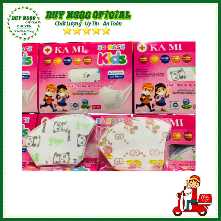 Hộp khẩu trang 3d mask trẻ em kami. -duy ngọc official