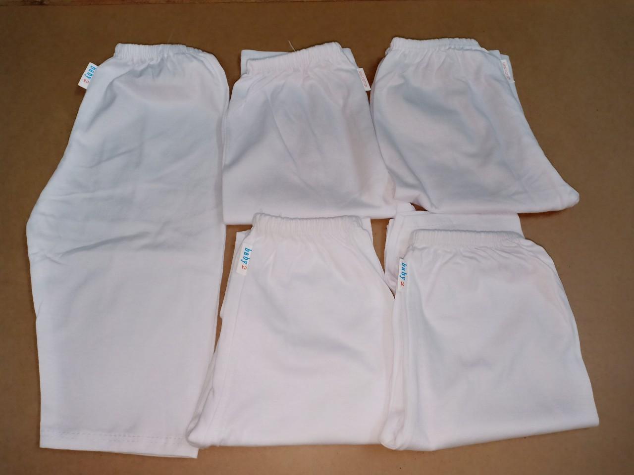 Combo 10 quần dài trắng cho bé