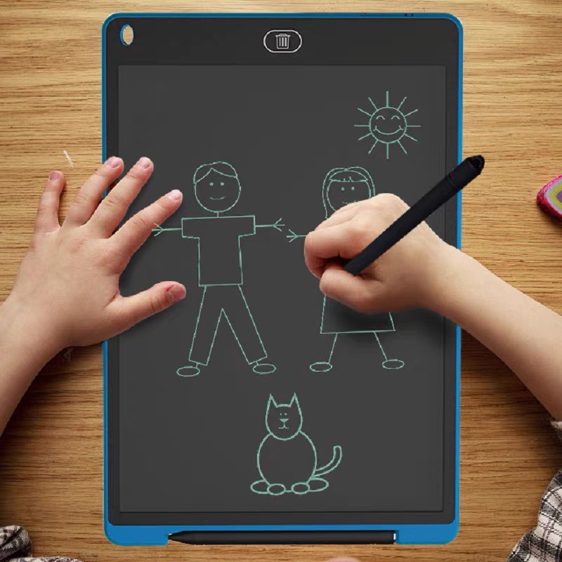 Đồ chơi bảng tự xóa, bảng viết vẽ điện tử LCD thông minh 8 inch - 12 inch đơn màu và đa màu - ipad, máy tính bảng cho bé
