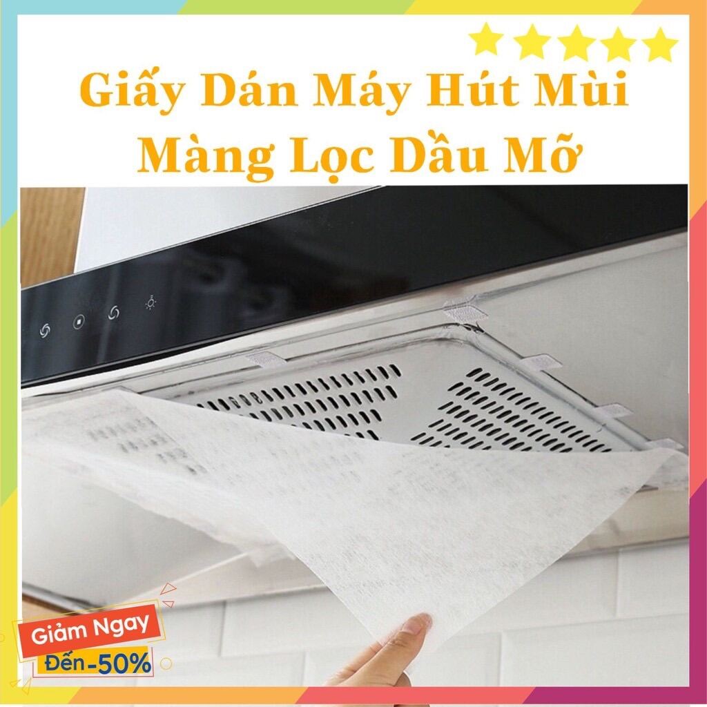 Combo 5 túi giấy dán máy hút mùi giấy dán bếp chống dầu mỡ tái sử dụng tặng kèm mỗi túi 12 miếng dán