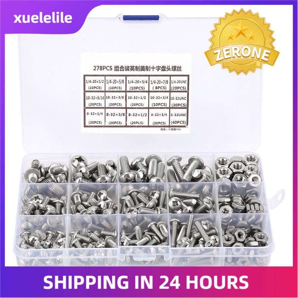 278 sản phẩm bộ kết hợp đai ốc đầu vít chữ thập bằng thép không gỉ